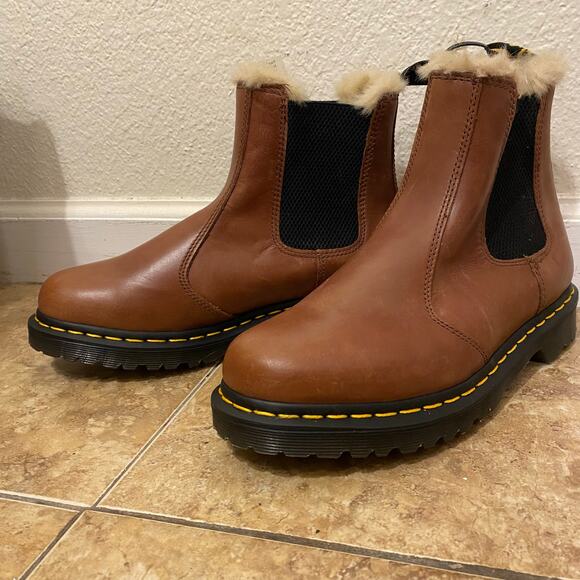 Dr. Martens Brown Ankle Boots with Black Sole - Picture 3 of 12